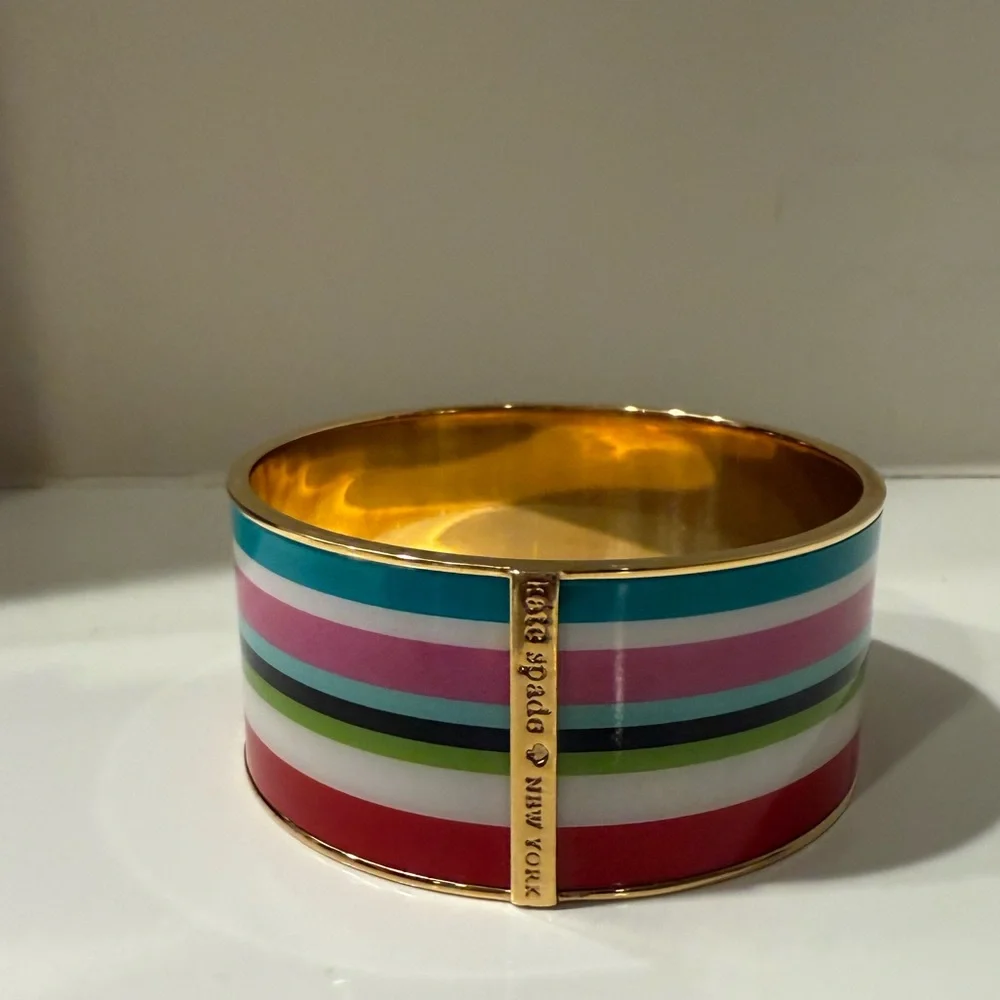 KATE SPADE Beach Stripe Wide Bangle Bracelet - Picture 5 of 8